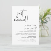 Nur verheiratet, Hochzeitsessen Party Einladung (Stehend Vorderseite)