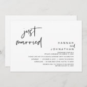 Nur verheiratet, Hochzeitsfeier Party Einladung (Vorne/Hinten)