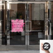 Nur verheiratet! Hot Pink Imitats Foil Fensteraufkleber (Büro Tür)