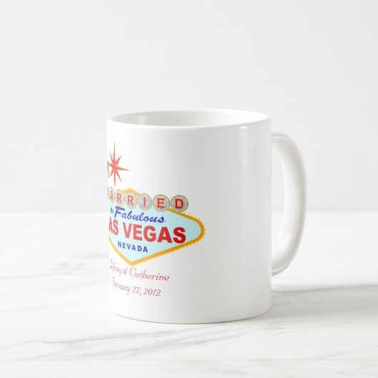 Nur verheiratet in Las Vegas Coffee Tasse (VorderseiteRechts)