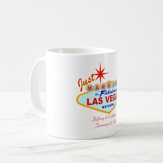 Nur verheiratet in Las Vegas Coffee Tasse (Vorderseite Links)