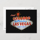 Nur verheiratet in Vegas Hochzeitskarten Ankündigungspostkarte (Vorne/Hinten)