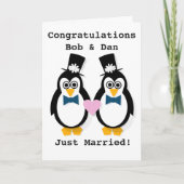 "Nur verheiratet!" Kundenspezifische Mr. & Mr. Pin Karte (Vorderseite)