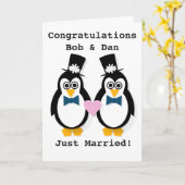 "Nur verheiratet!" Kundenspezifische Mr. & Mr. Pin Karte (Gelbe Blume)