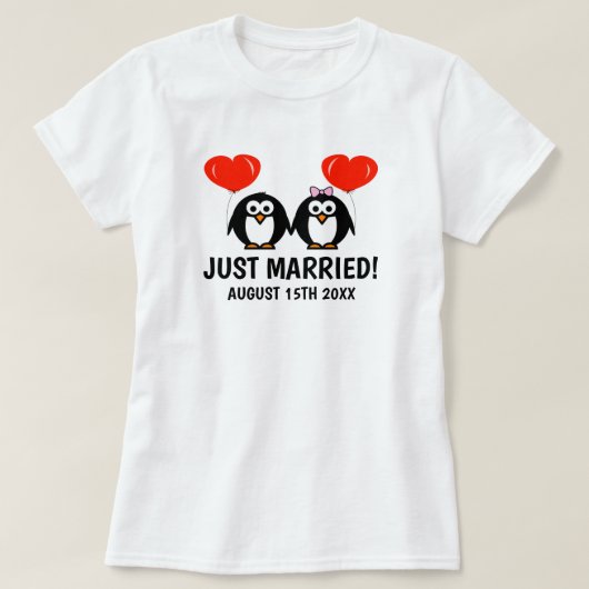 Nur verheiratet lustigen Cartoon in Shirt für Neug (Design vorne)