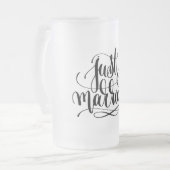 Nur verheiratet Mattierte Glass-Bier-Tasse Mattglas Bierglas (Vorderseite Links)