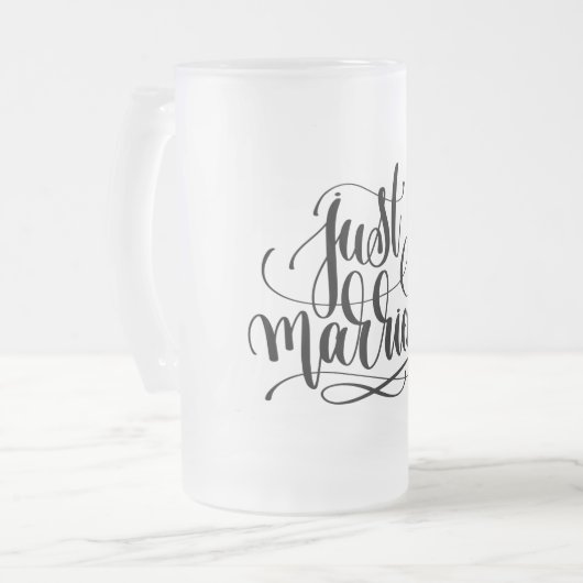 Nur verheiratet Mattierte Glass-Bier-Tasse Mattglas Bierglas (Vorderseite Links)
