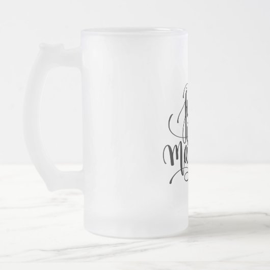Nur verheiratet Mattierte Glass-Bier-Tasse Mattglas Bierglas (Links)