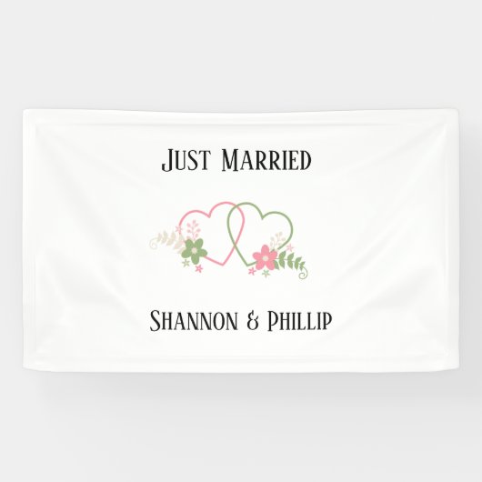 Nur verheiratet mit Braut- und Großnamen Banner (Horizontal)