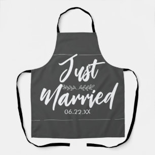 Nur verheiratet mit Date Wedding Geschenk Niedlich Schürze