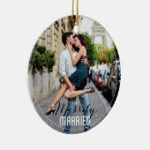 Nur Verheiratet Mr. & Mrs. First Verheiratet Chris Keramik Ornament (Rechts)