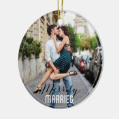 Nur Verheiratet Mr. & Mrs. First Verheiratet Chris Keramik Ornament (Links)