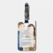Nur verheiratet Mr. und Mrs. Foto Gepäckanhänger (Rückseite vertikal)