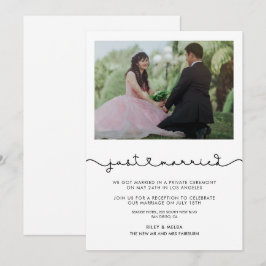 Nur verheiratet Niedliche Herzkarte Schriftart Einladung