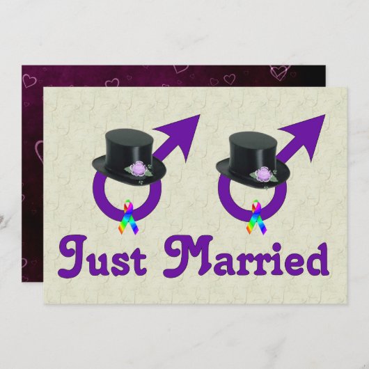 Nur verheiratet, offizieller Gay-Männchen Einladung (Vorne/Hinten)