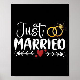 Nur verheiratet Paar neu verheiratete Braut und Gr Poster