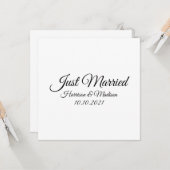 Nur verheiratet, passen Sie die Ankündigung einer (Vorderseite/Rückseite Beispiel)