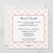 Nur verheiratet Peach Blush Damask Feiertagskarte