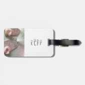 Nur verheiratet rosa Organza und Netting Gepäckanhänger (Rückseite horizontal)