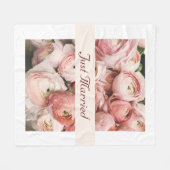 Nur verheiratet, Rosa Rosen, Liebe ist in der Air Fleecedecke (Vorderseite (Horizontal))