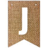 Nur verheiratet Rustikal Burlap Neutral Beige Boho Wimpelkette (Zweite Fahne)