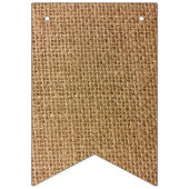 Nur verheiratet Rustikal Burlap Neutral Beige Boho Wimpelkette (Erste Fahne)