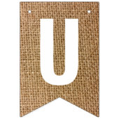 Nur verheiratet Rustikal Burlap Neutral Beige Boho Wimpelkette (Dritte Fahne)