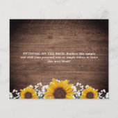 Nur verheiratet rustikale Sonnenblumen Hochzeit An (Rückseite)