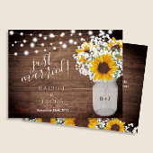 Nur verheiratet rustikale Sonnenblumen Hochzeit An