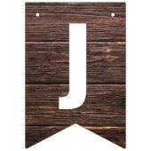 Nur verheiratet rustikalen Wood Boho Jagdfahnen Wimpelkette (Zweite Fahne)