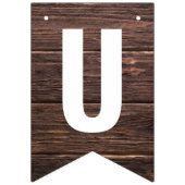 Nur verheiratet rustikalen Wood Boho Jagdfahnen Wimpelkette (Dritte Fahne)