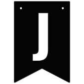 Nur verheiratet Schwarz-weiß modern Minimalistisch Wimpelkette (Zweite Fahne)