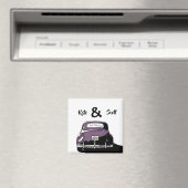 Nur verheiratet, Vintage Car hinzufügen Details Magnet (In Situ (Geschirrspüler))