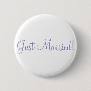 Nur verheiratet! Violet Tulip Wedding Buttons