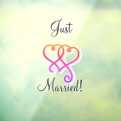 Nur verheiratet zwei miteinander verbundene Wirble Fensteraufkleber (Blatt 3)