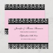 Nur verheiratete Ankündigung Postkarten rosa Damas (Vorne/Hinten)