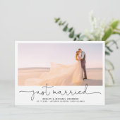 Nur verheiratete Eloption 4 Foto Empfang Einladung (Stehend Vorderseite)