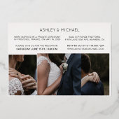 Nur verheiratete Eloption 4 Foto Empfang nur Gold Folieneinladung (Rückseite)