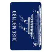 Nur verheiratete Flitterwochen Hochzeitsfahrt Kabi Magnet (Vertikal)