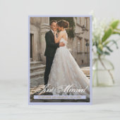 Nur verheiratete Foto Hochzeitskarten Einladung (Stehend Vorderseite)