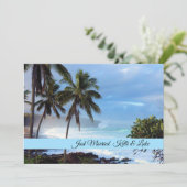 Nur verheiratete Fotokarte Ankündigung (Stehend Vorderseite)