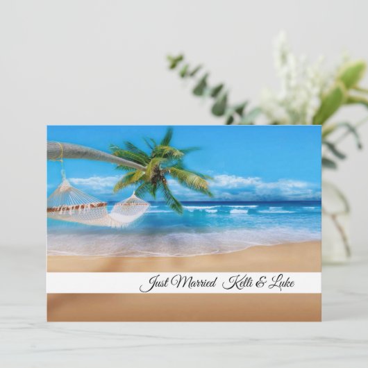 Nur verheiratete Fotokarte Ankündigung (Stehend Vorderseite)