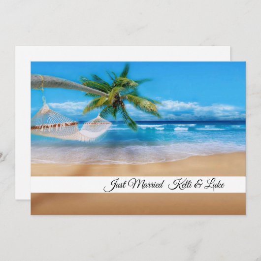 Nur verheiratete Fotokarte Ankündigung (Vorne/Hinten)