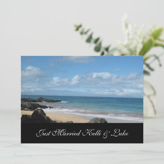 Nur verheiratete Fotokarte Ankündigung (Stehend Vorderseite)