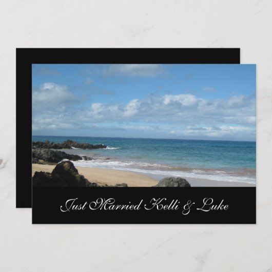 Nur verheiratete Fotokarte Ankündigung (Vorne/Hinten)