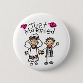 Nur verheiratete Geschenke Neugemachte Flitterwoch Button (Vorderseite)