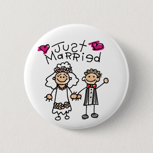 Nur verheiratete Geschenke Neugemachte Flitterwoch Button (Vorderseite)