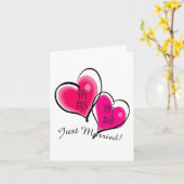 Nur verheiratete Grußkarte Karte (Gelbe Blume)