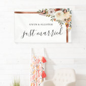 Nur verheiratete Hochzeit im Herbst Auto Dekoratio Banner (Insitu)