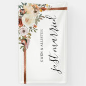 Nur verheiratete Hochzeit im Herbst Auto Dekoratio Banner (Vertikal)